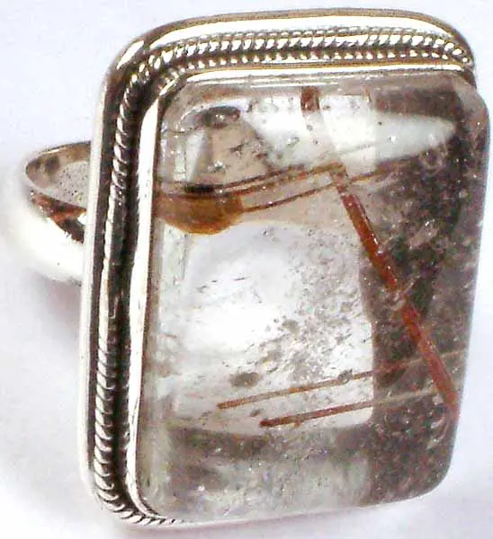 Rectangular Rutile Ring
