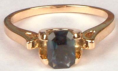 Rectangular Sapphire Ring