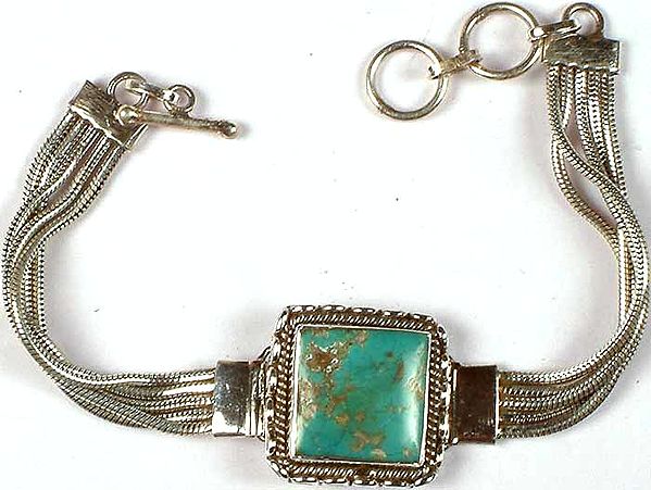 Rectangular Turquoise Bracelet