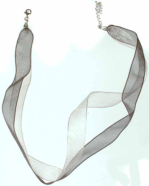 Ribbon Necklace with Sterling Closure