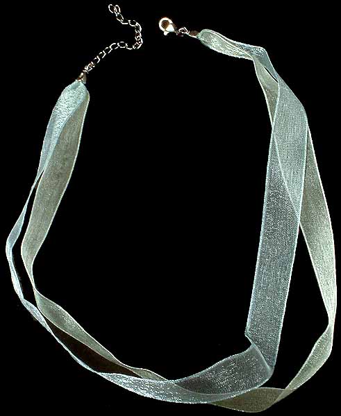 Ribbon Necklace with Sterling Closure