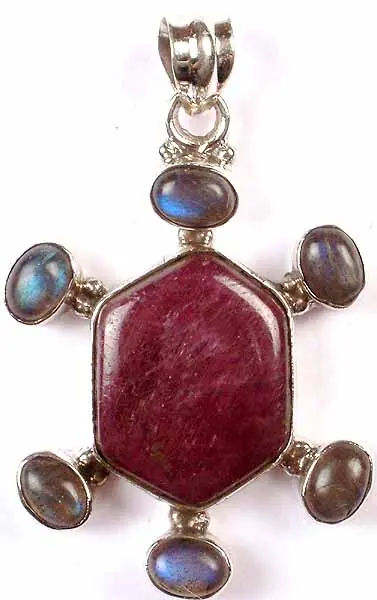 Ruby & Labradorite Pendant