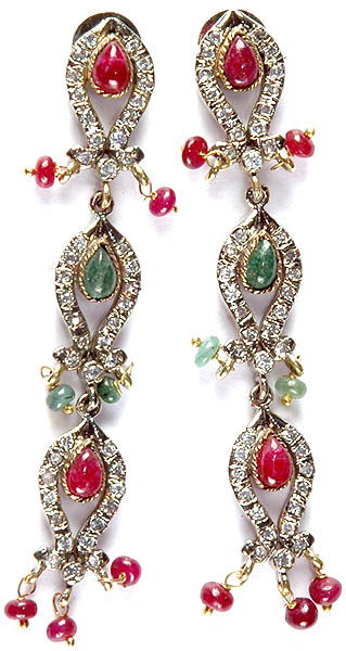 Ruby and Emerald Earrings