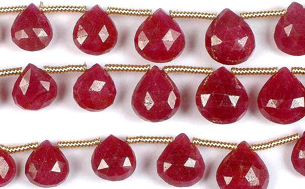 Ruby Faceted Briolette