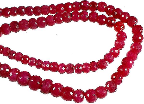Ruby Faceted Rondells