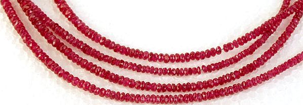 Fine Ruby Faceted Rondells