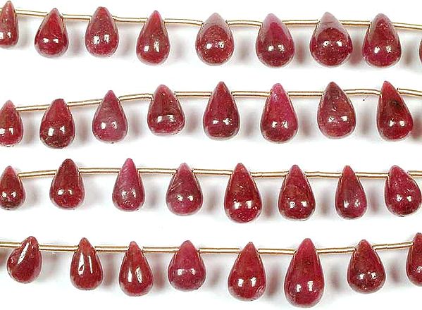 Ruby Side-Drilled Plain Drops