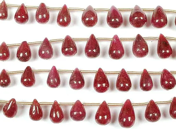 Ruby Side-Drilled Plain Drops