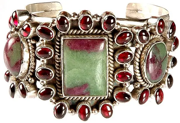 Ruby Zoisite Cuff Bangle
