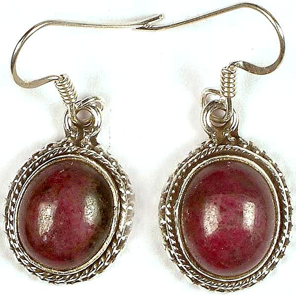 Ruby Zoisite Earrings