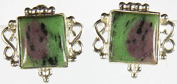 Ruby Zoisite Earrings