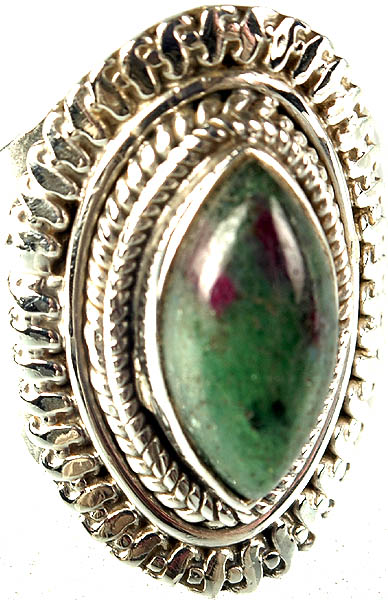 Ruby Zoisite Marquis Ring