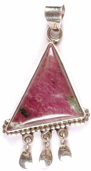 Ruby Zoisite Pendant with Dangles