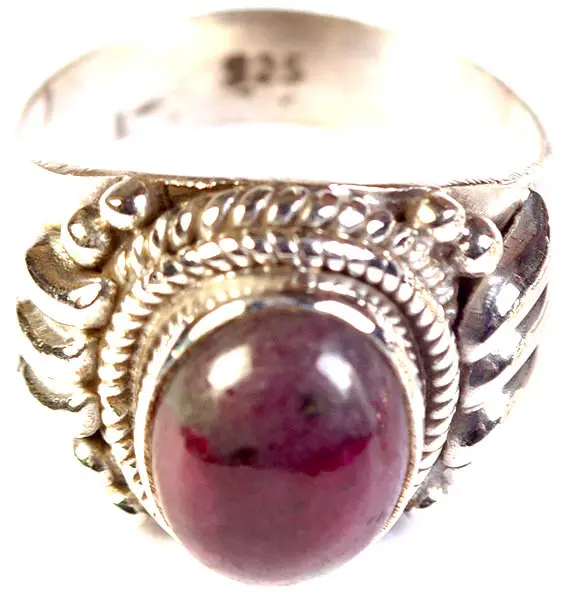Ruby Zoisite Sterling Silver Ring