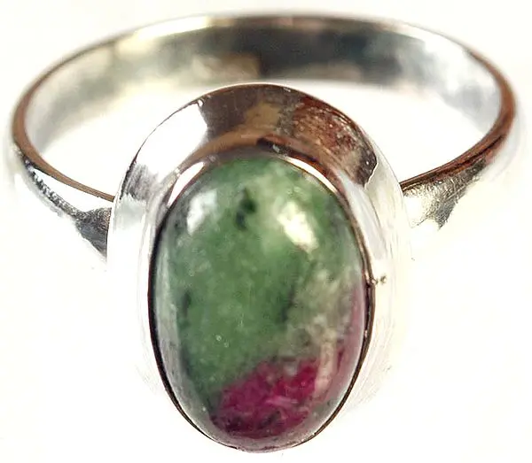 Ruby Zoisite Oval Ring
