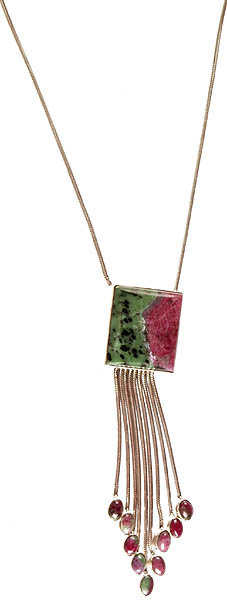 Ruby Zoisite Shower Necklace