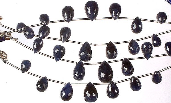 Sapphire Faceted Drops