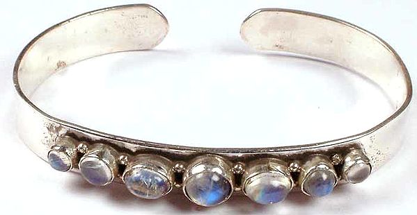 Seven Stone Rainbow Moonstone Bracelet