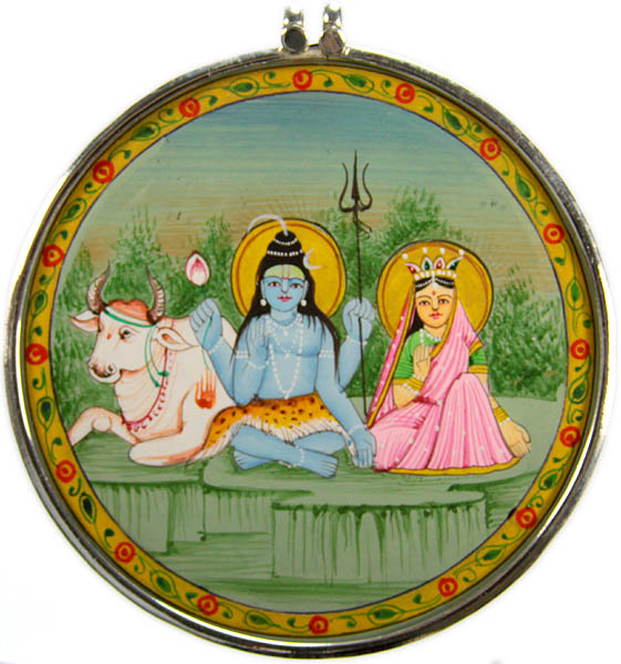 Shiva and Parvati with Nandi