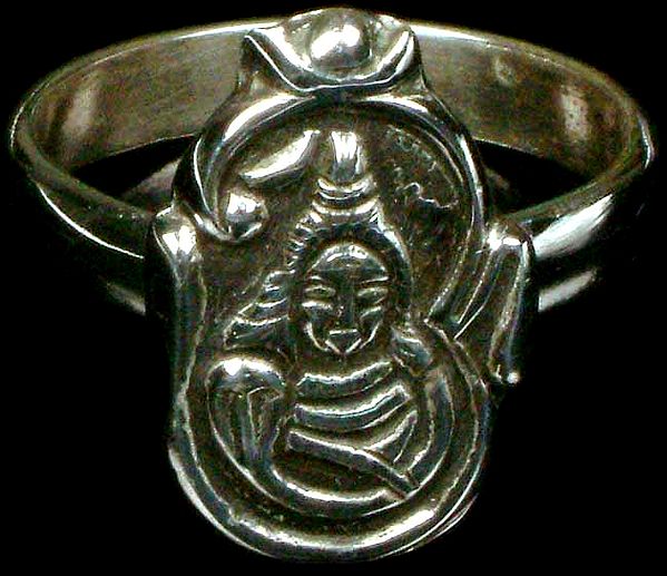 Shiva in Om (AUM) Ring
