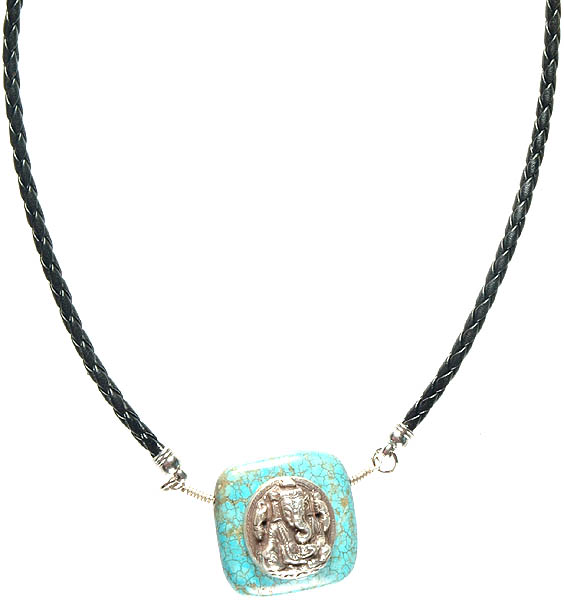 Shri Ganesha Turquoise Necklace