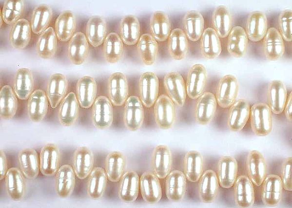 Side Drilled White Pearls
