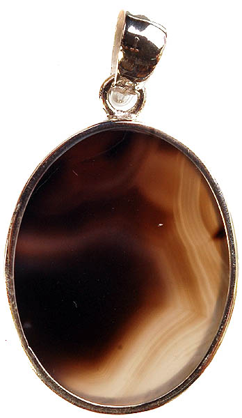 Black Onyx Double-sided Oval Pendant