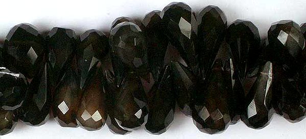 Smoky Topaz Faceted Drops
