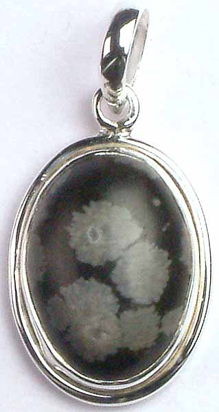 Snowflake Obsidian Pendant