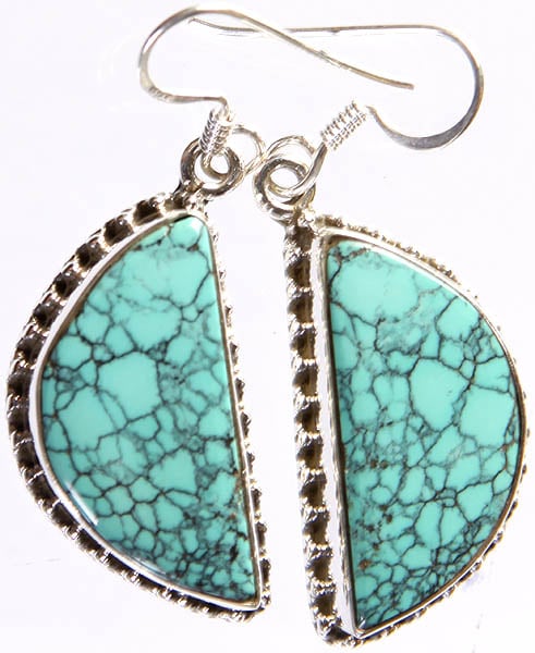 Spider's Web Turquoise Earrings