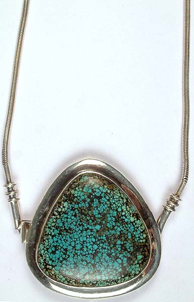 Spider's Web Turquoise Necklace