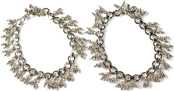 Sterling Anklets with Charms (Price Per Pair)