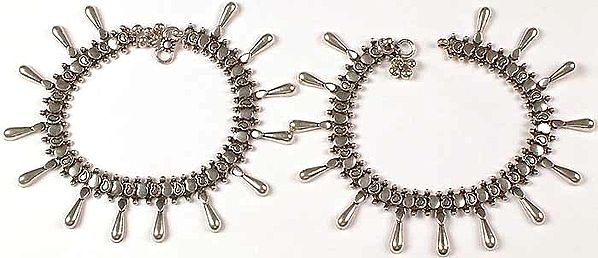 Sterling Anklets with Spikes