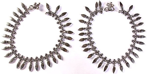 Sterling Anklets with Spikes (Price Per Pair)