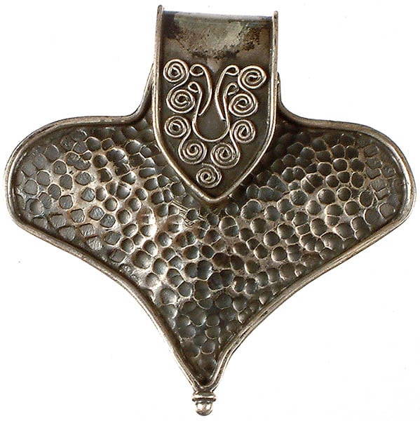 Sterling Antiquated Pendant with Dimples