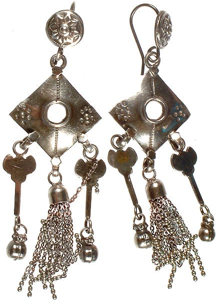 Sterling Antiquated Tribal Earrings