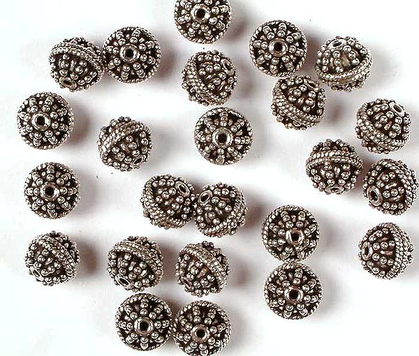Sterling Ball Beads with Granulation