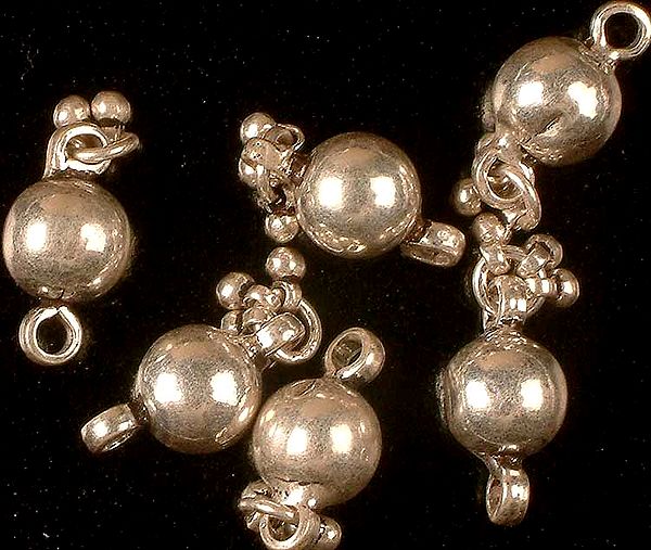 Sterling Ball with Hook & Dangling Ghungroos