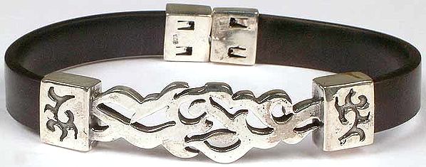 Sterling Bracelet with Leather