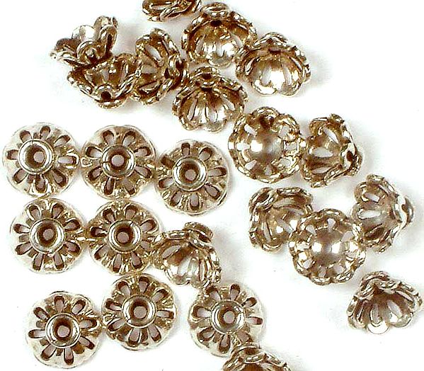 Sterling Cap Beads