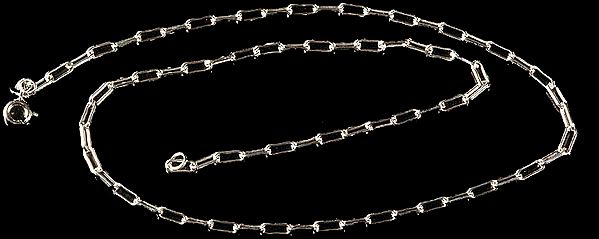 Sterling Chain with Spring Lock