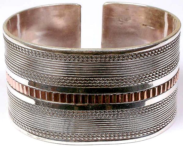 Sterling Cuff Bracelet with Copper Finish