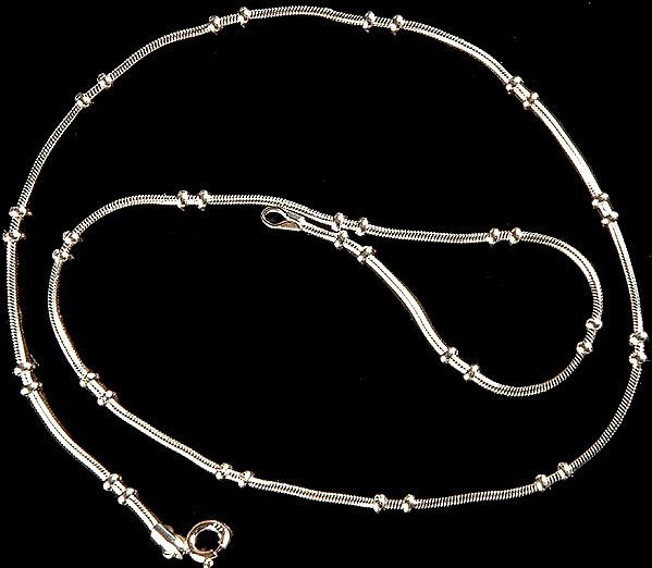 Sterling Designer Chain with Spring Lock