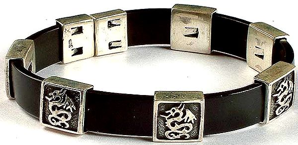 Sterling Dragon Bracelet with PVC