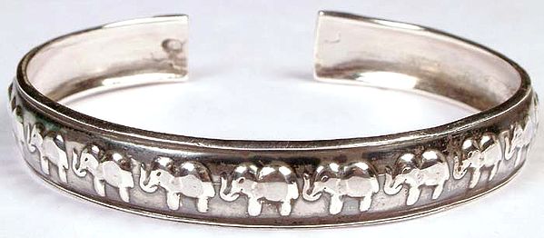 Sterling Elephant Bracelet