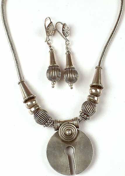 Sterling Fertility Necklace With Earrings Set