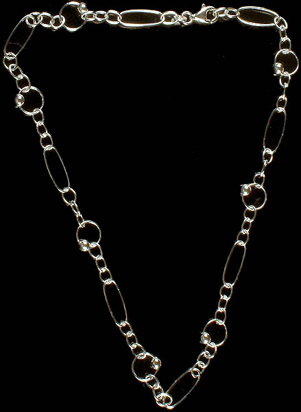 Sterling Fine Link Chain with Fish Lock
