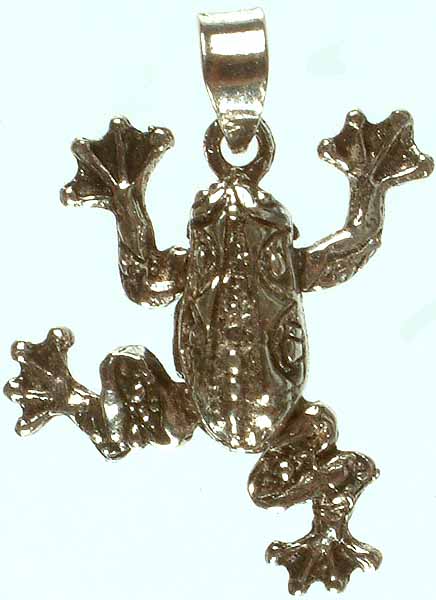 Sterling Frog Pendant