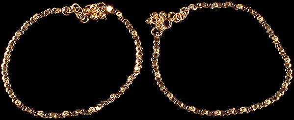 Sterling Gold Plated Anklets