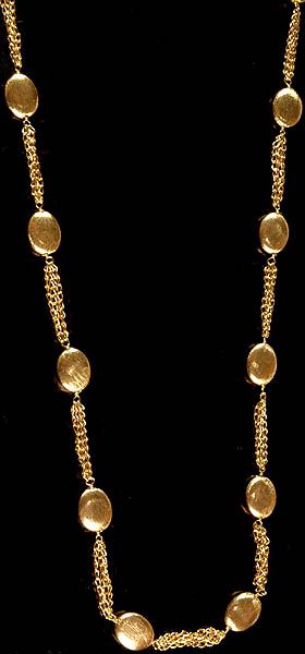 Sterling Gold Plated Beaded Necklace